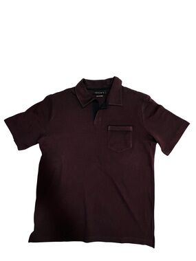 AXIST City Dressing Burgundy Polo Shirt Pocket Men’s Small Cotton